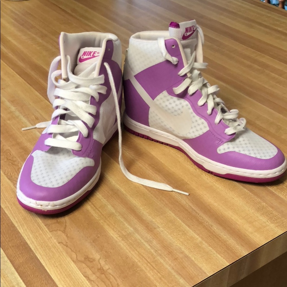 Nike wedge sneakers. Lightly worn. Size 8